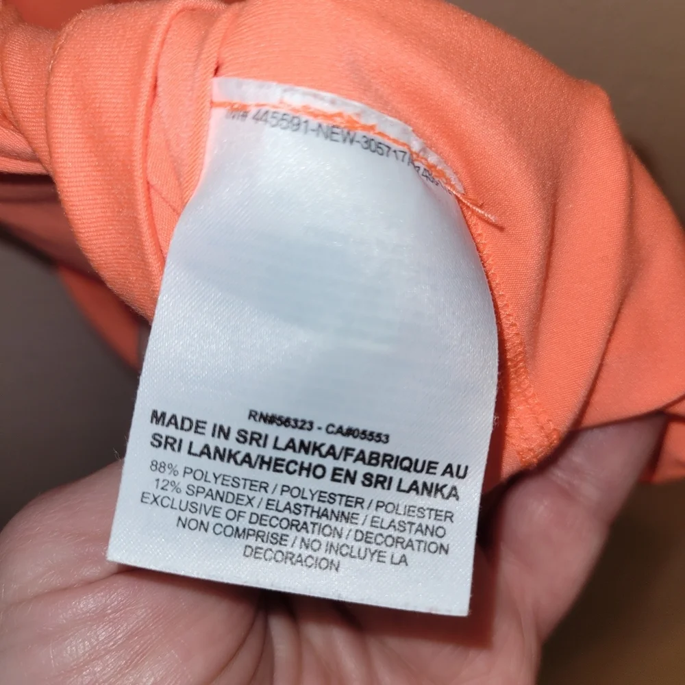 Nike Women's Dri Fit Bright Orange Tank Top Size XS